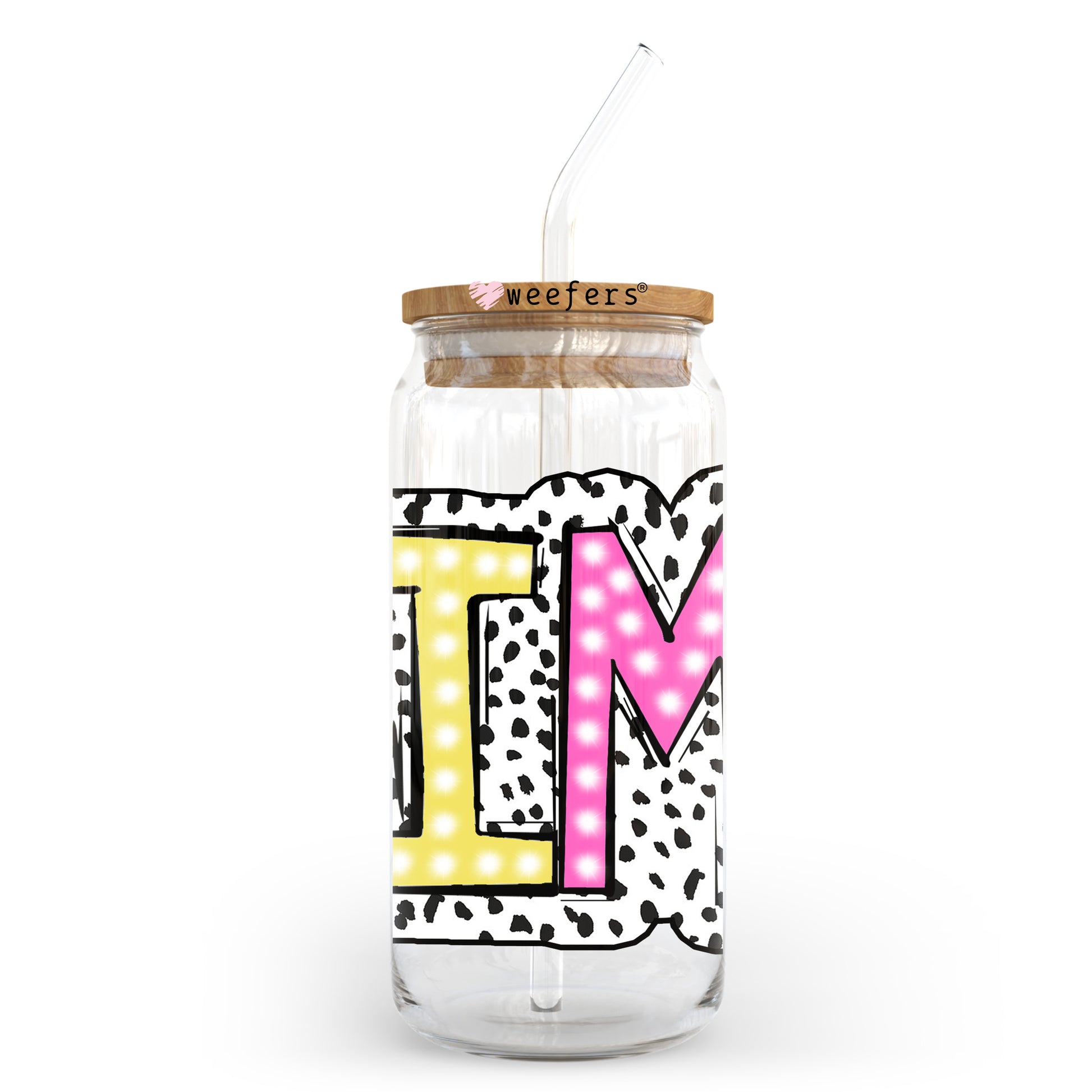 Mimi Polka Dots 20oz Libbey Glass Can UV DTF or Sublimation Decal - Weefers