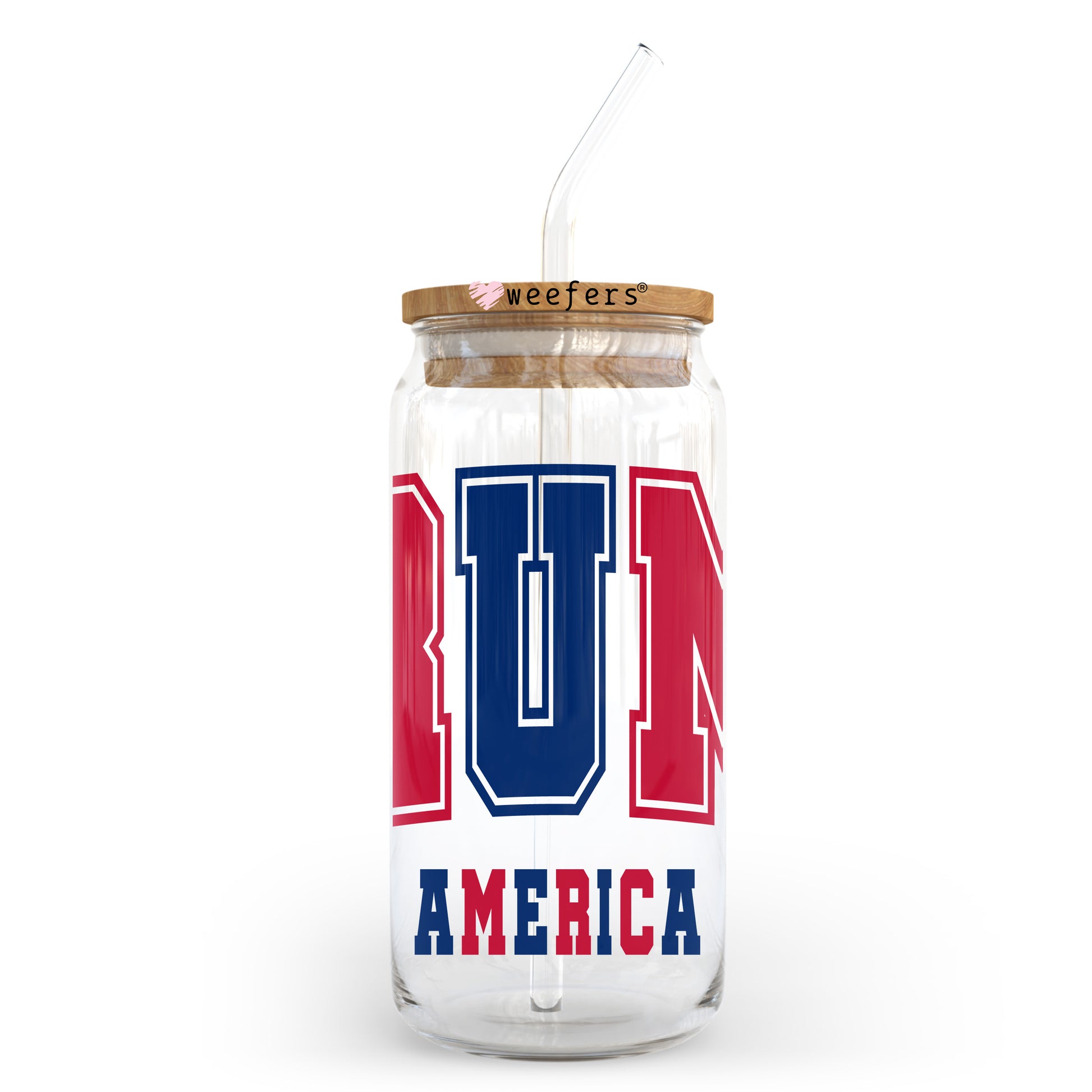 Trump Take America Back 20oz Libbey Glass Can UV DTF or Sublimation Decal - Weefers