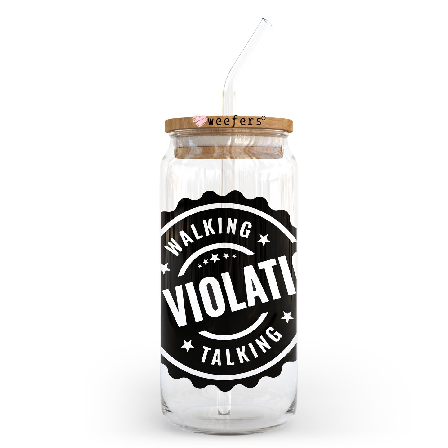 Walking Talking HR Violation 20oz Libbey Glass Can, 34oz Hip Sip, 40oz Tumbler, 24oz Cold Cup UV DTF or Sublimation Decal Transfer - Weefers