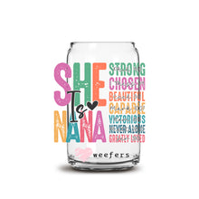 Load image into Gallery viewer, a glass with the words she is wanna on it
