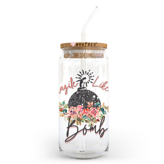 Fragile Like a Bomb 20oz Libbey Glass Can UV DTF or Sublimation Wrap - Decal Transfer - Weefers