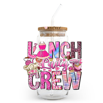 Lunch Lady Crew 20oz Libbey Glass Can, 34oz Hip Sip, 40oz Tumbler, 24oz Cold Cup UV DTF or Sublimation Decal Transfer - Weefers