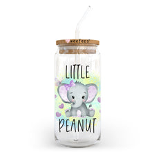 Load image into Gallery viewer, a glass jar with a straw in it that says, little peanut
