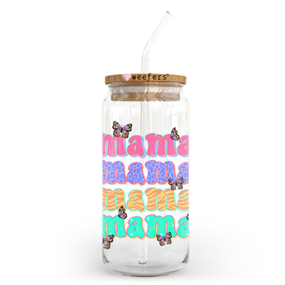 Mama Stacked Colorful 20oz Libbey Glass Can UV DTF or Sublimation Decal - Weefers