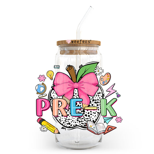 Pre-K 20oz Libbey Glass Can, 34oz Hip Sip, 40oz Tumbler, 24oz Cold Cup UV DTF or Sublimation Decal Transfer - Weefers