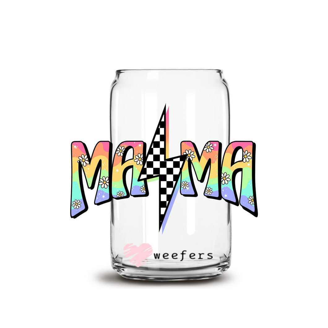 a glass jar with the word mama on it