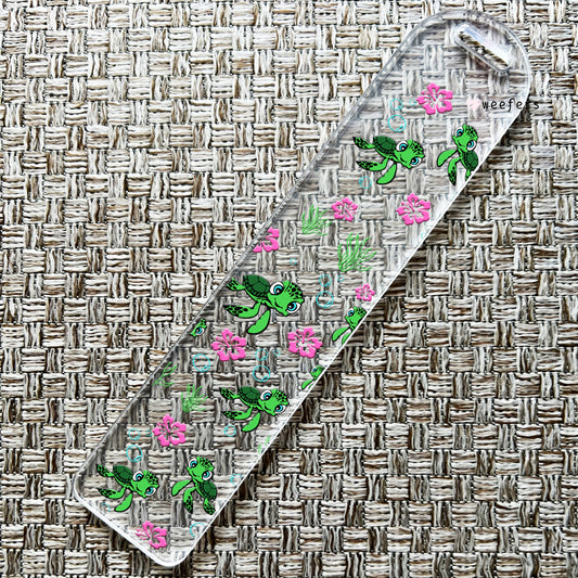 Tropical Turtles Bookmark UV DTF Decal - Weefers