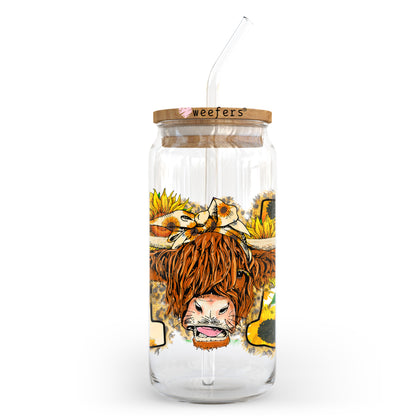 Mom Western Cow 20oz Libbey Glass Can, 34oz Hip Sip, 40oz Tumbler, 24oz Cold Cup UV DTF or Sublimation Decal Transfer - Weefers