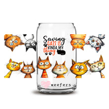 Load image into Gallery viewer, a glass jar filled with lots of cats
