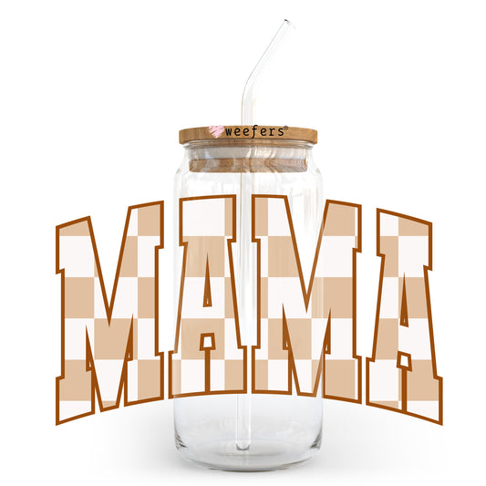 Mama Beige 20oz Libbey Glass Can, 34oz Hip Sip UV DTF or Sublimation Decal Transfer - Weefers