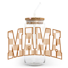 Load image into Gallery viewer, a mason jar with a straw in it and the word mama spelled out
