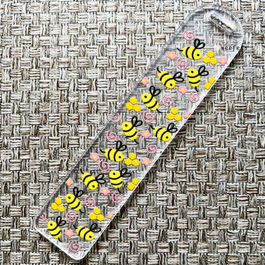 Cute Bumblebees Bookmark UV DTF Decal - Weefers