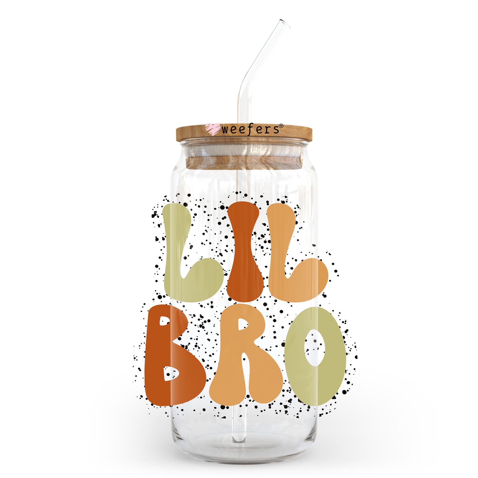 Lil Bro 20oz Libbey Glass Can, 34oz Hip Sip, 40oz Tumbler, 24oz Cold Cup UV DTF or Sublimation Decal Transfer - Weefers