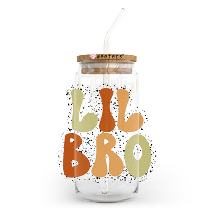 Lil Bro 20oz Libbey Glass Can, 34oz Hip Sip, 40oz Tumbler, 24oz Cold Cup UV DTF or Sublimation Decal Transfer - Weefers