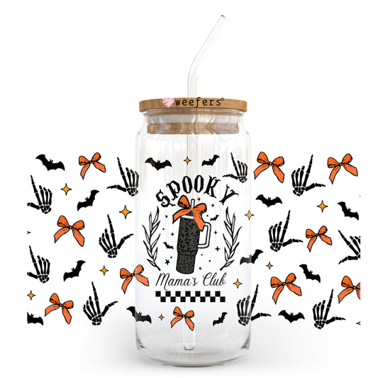 Spooky Mama's Club 20oz Libbey Glass Can, 34oz Hip Sip, 40oz Tumbler, 24oz Cold Cup UV DTF or Sublimation Decal Transfer - Weefers