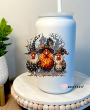 Load image into Gallery viewer, Rooster Witches 16oz Libbey Glass Can UV DTF Decal Transfer - Weefers
