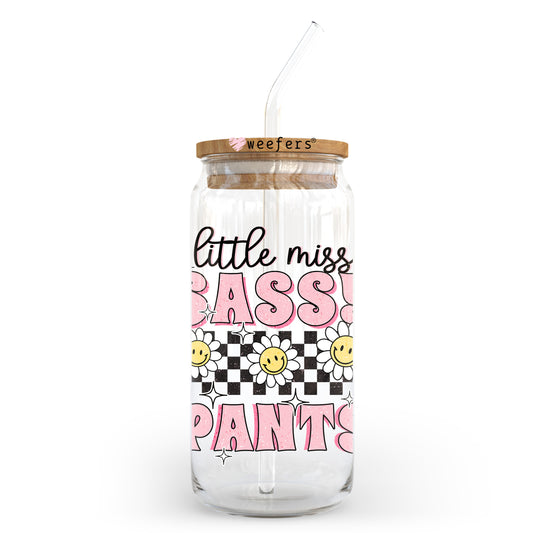 Little Miss Sassy Pants 20oz Libbey Glass Can UV DTF or Sublimation Wrap - Decal - Weefers