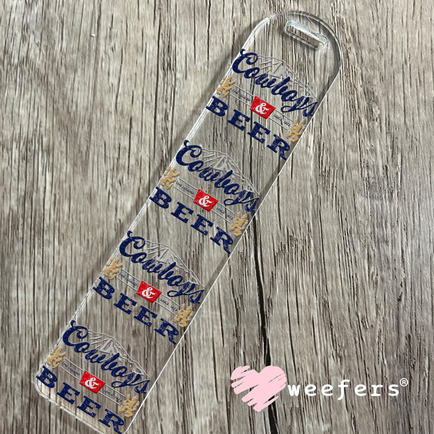 Cowboys and Beer UV DTF Decal Bookmark Weefers