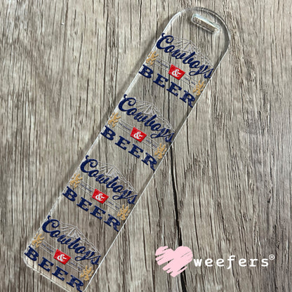 Cowboys and Beer UV DTF Decal Bookmark Weefers