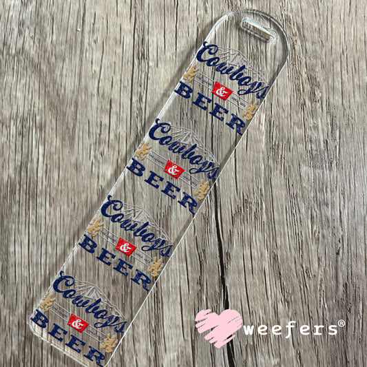 Cowboys and Beer UV DTF Decal Bookmark Weefers