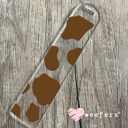 Brown Cow Print UV DTF Cup Wrap Bookmark Weefers