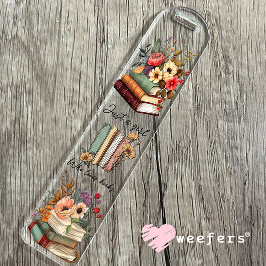 Just a Girl Who Loves Books UV DTF Cup Wrap Bookmark Weefers