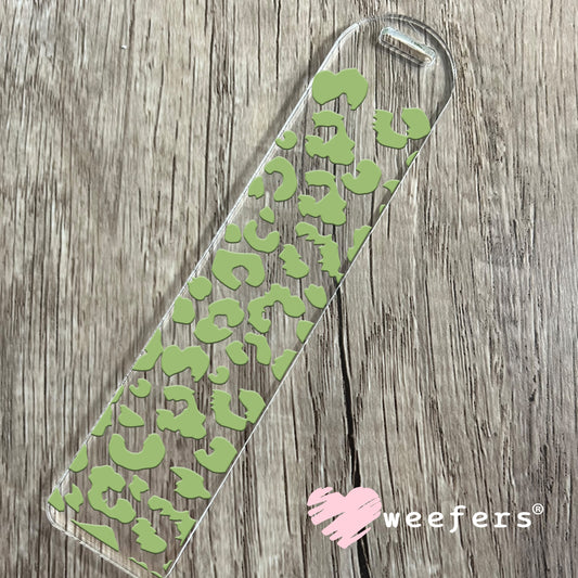 Green Leopard UV DTF Cup Wrap Bookmark Weefers
