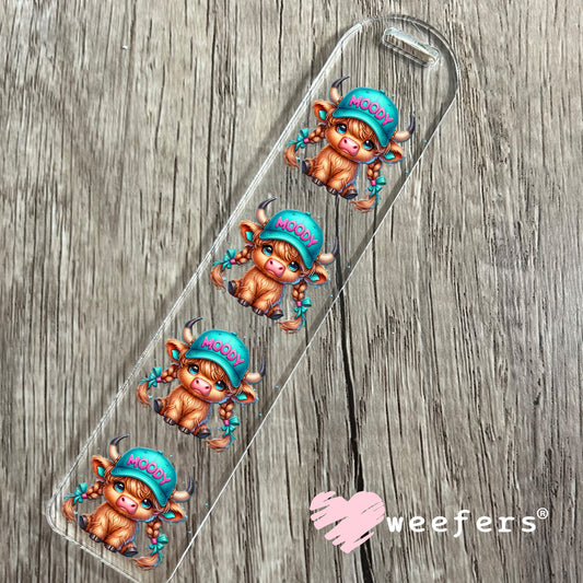 Moody Baby Highlander Cow UV DTF Decal Bookmark Weefers