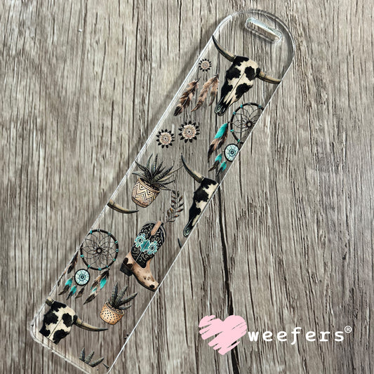 Western Cow Skulls and Dreamcatcher UV DTF Cup Wrap Bookmark Weefers