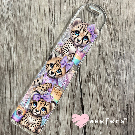 Baby Leopard Purple Coffee UV DTF Cup Wrap Bookmark Weefers