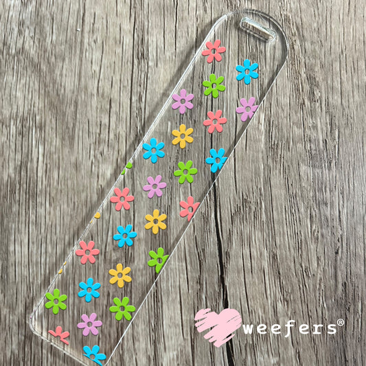 Colorful Daisies UV DTF Cup Wrap Bookmark Weefers