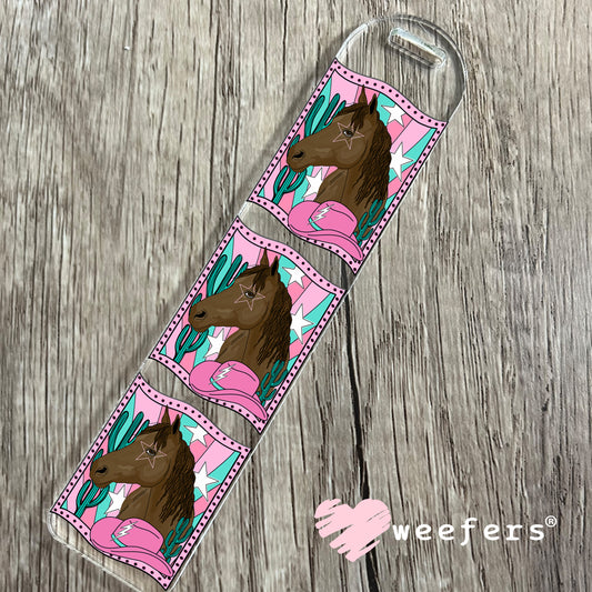 Horse Pink Hat Western UV DTF Decal Bookmark Weefers