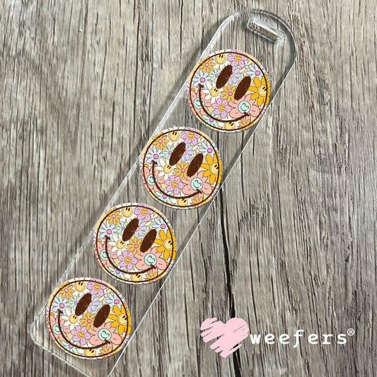 Flower Smile Face UV DTF Decal Bookmark Weefers