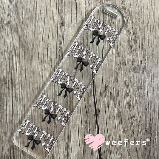 Auntie Black Toile UV DTF Decal Bookmark Weefers