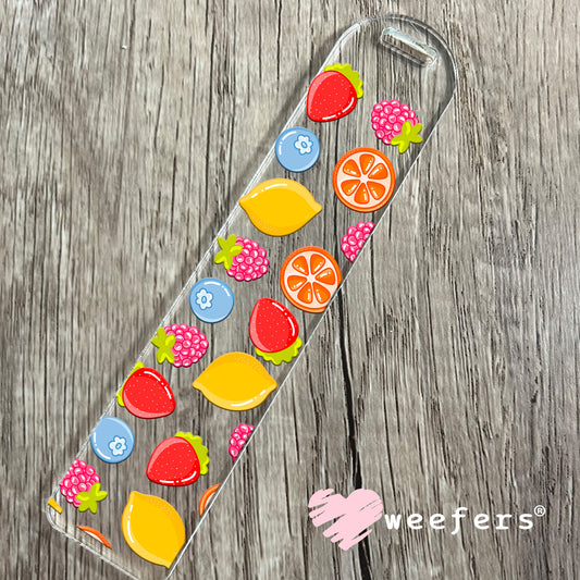 Bright Sunny Fruity Fruits UV DTF Cup Wrap Bookmark Weefers
