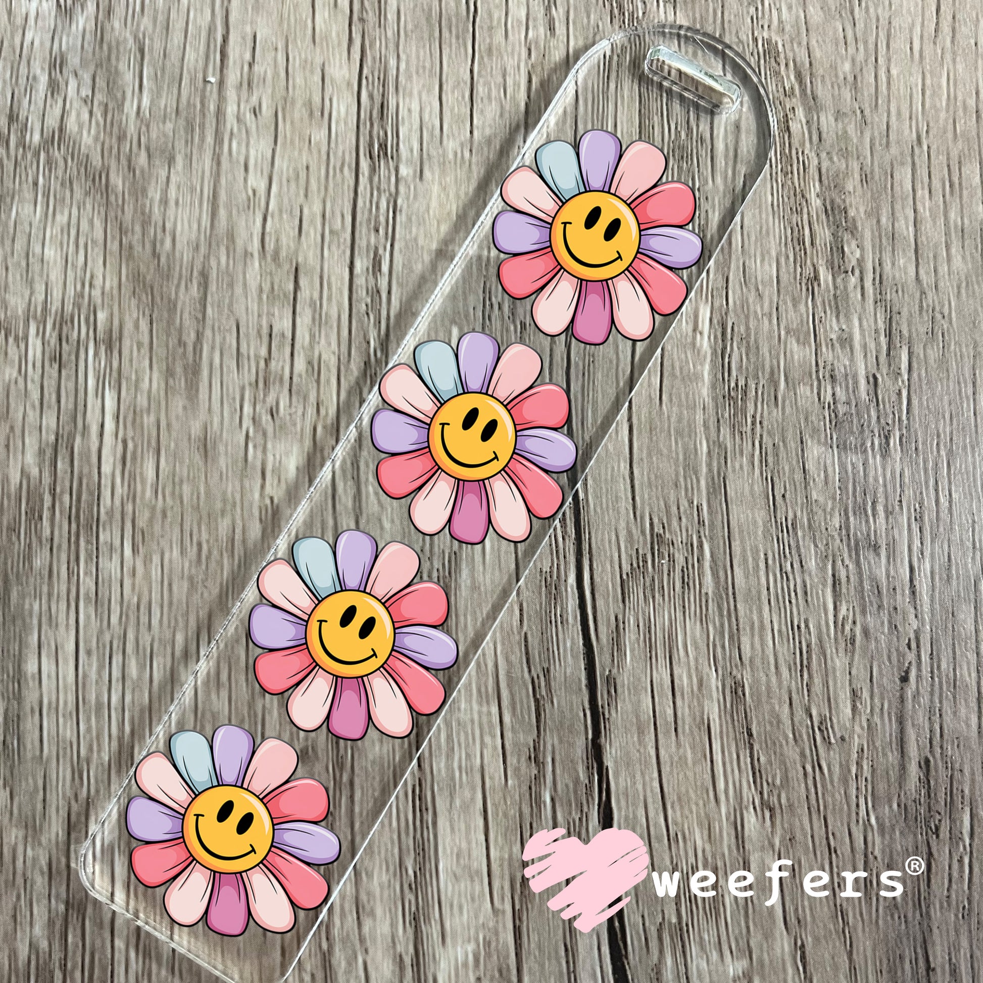 Multi-Color Smile Face UV DTF Decal Bookmark Weefers