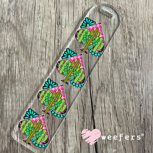Colorful Desert Spade Turquoise UV DTF Decal Bookmark Weefers