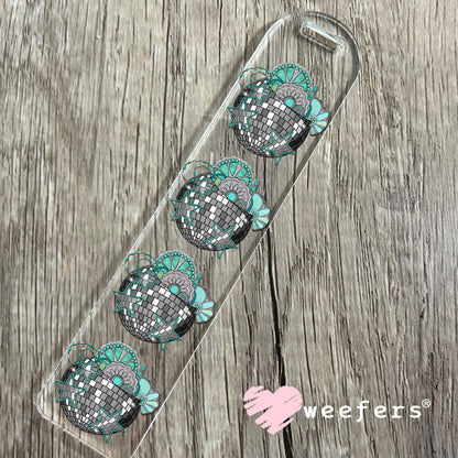 Disco Turquoise Jewels UV DTF Decal Bookmark Weefers