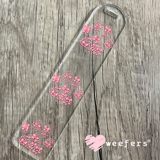 Coquette Pink Dog Paws UV DTF Decal Bookmark Weefers