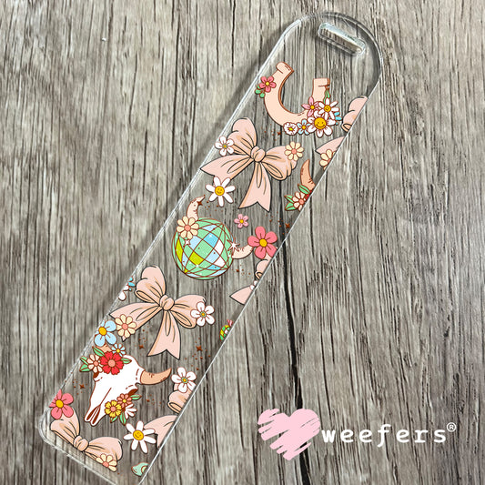 Western Coquette Peach Cowboy UV DTF Cup Wrap - WEEFERS EXCLUSIVE WRAP Bookmark Weefers