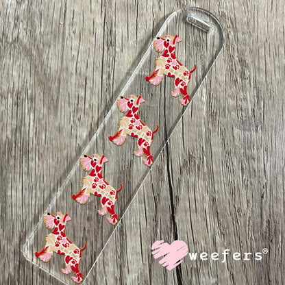 Schnauzer Love Has 4 Paws UV DTF Decal Bookmark Weefers