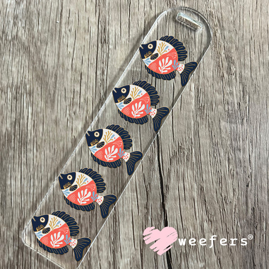 Blue and Coral Fish UV DTF Decal Bookmark Weefers