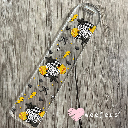 Softball Gameday Lightening Bolts UV DTF Cup Wrap - WEEFERS EXCLUSIVE WRAP Bookmark Weefers