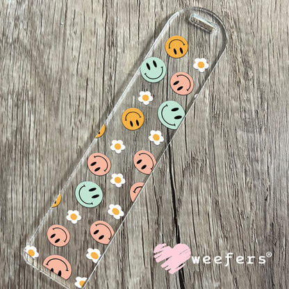 Retro Smile Faces UV DTF Cup Wrap Bookmark Weefers