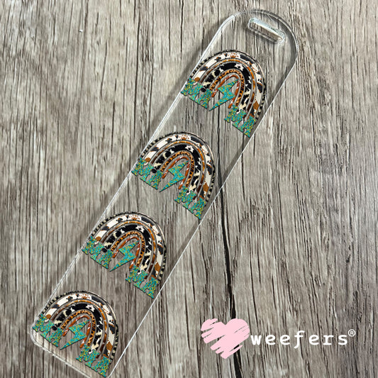 Mama Western Rainbow Lightening Bolt UV DTF Decal Bookmark Weefers