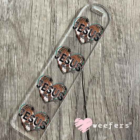 Jesus Western Heart UV DTF Decal Bookmark Weefers