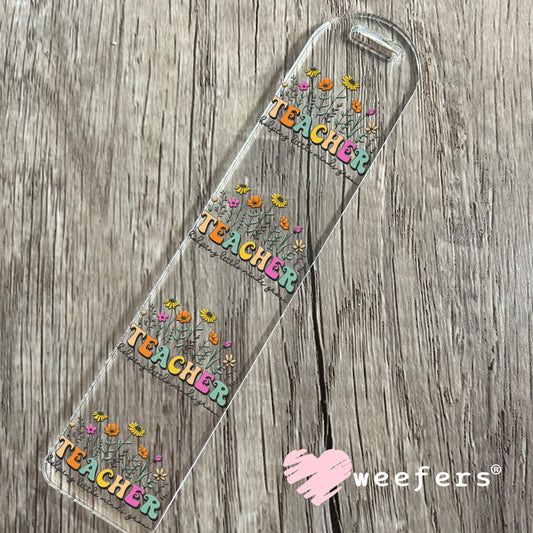 Teachers Wildflowers UV DTF Decal Bookmark Weefers