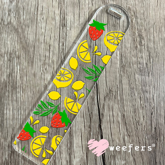 Lemons and Strawberries UV DTF Cup Wrap Bookmark Weefers