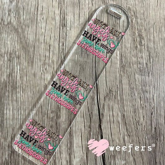 Not All Angels Have Wings Some Have Stethoscopes UV DTF Decal Bookmark Weefers