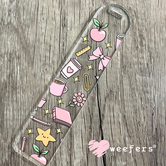 Teacher School Days UV DTF Cup Wrap Bookmark Weefers